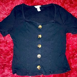 Black Button-up Blouse